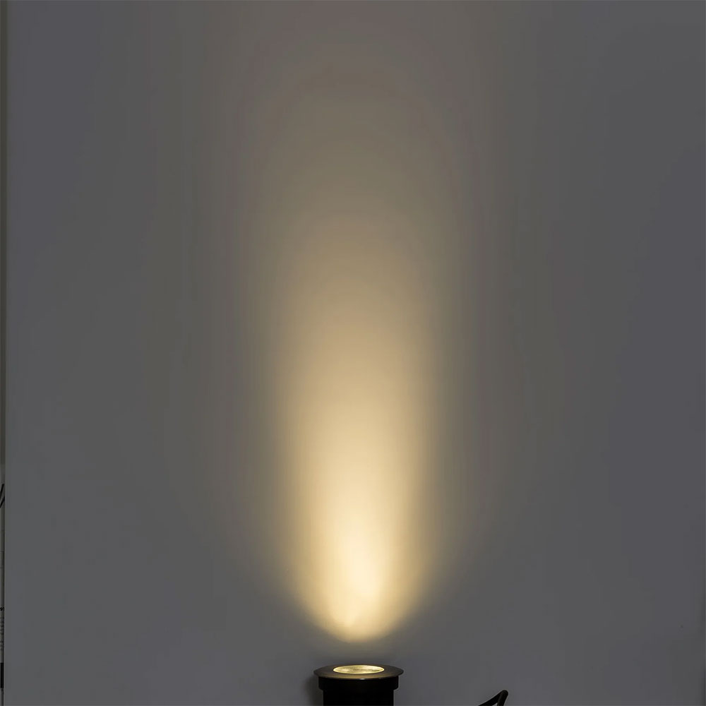 Split 3W CCT 12V DC LED Round Inground Uplighter Stainless Steel - HV1841T