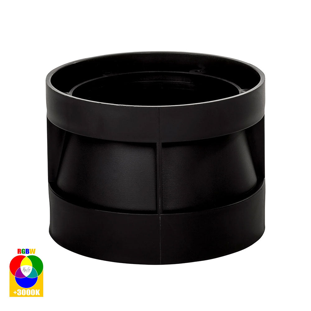 Split 5W RGBW 12V DC LED Round Inground Uplighter Stainless Steel - HV1842RGBW