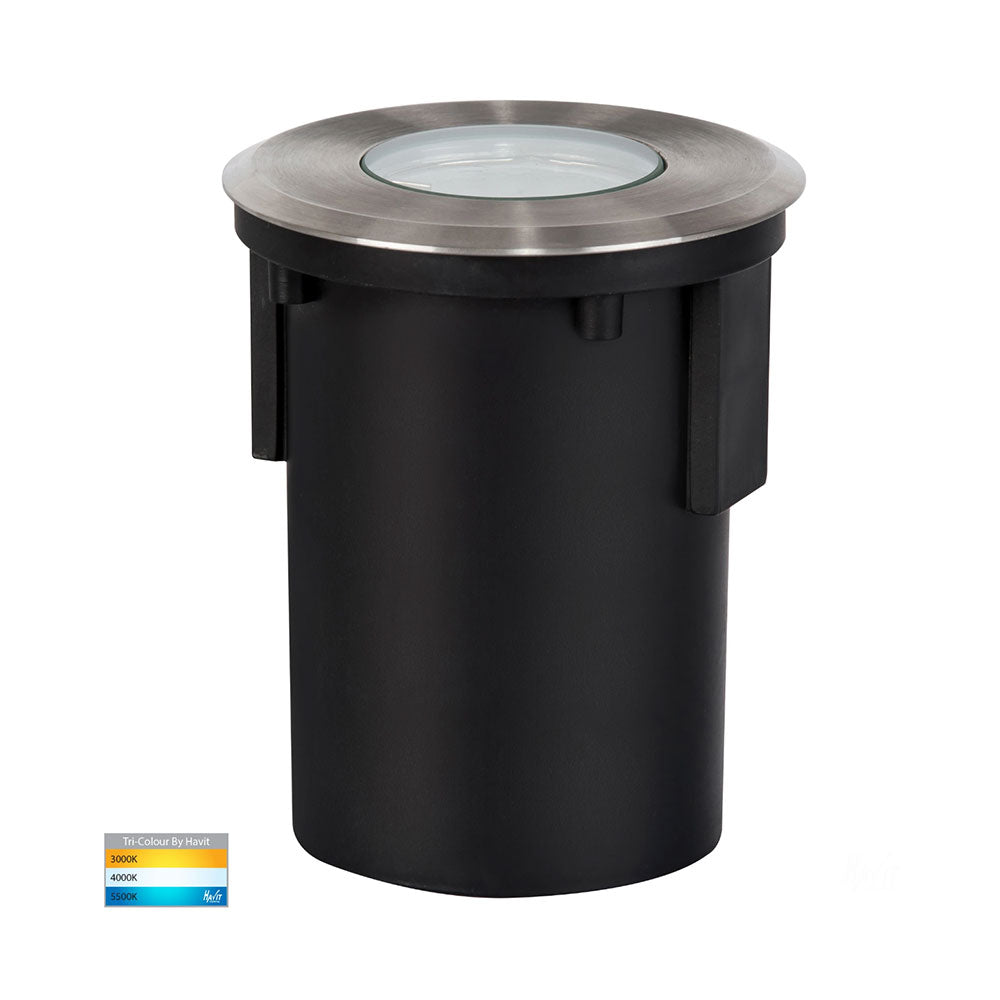 Ollo 5W CCT 240V GU10 LED Step or Inground Light Stainless Steel - HV19042T-SS316
