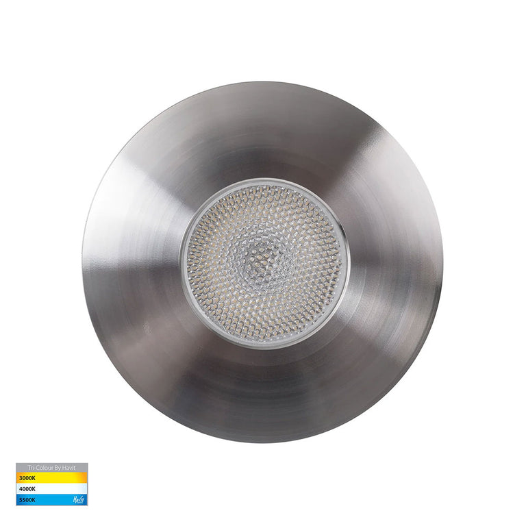 Tekk 3W CCT 12V DC LED Deck Light Stainless Steel / Silver - HV2860T-SS316