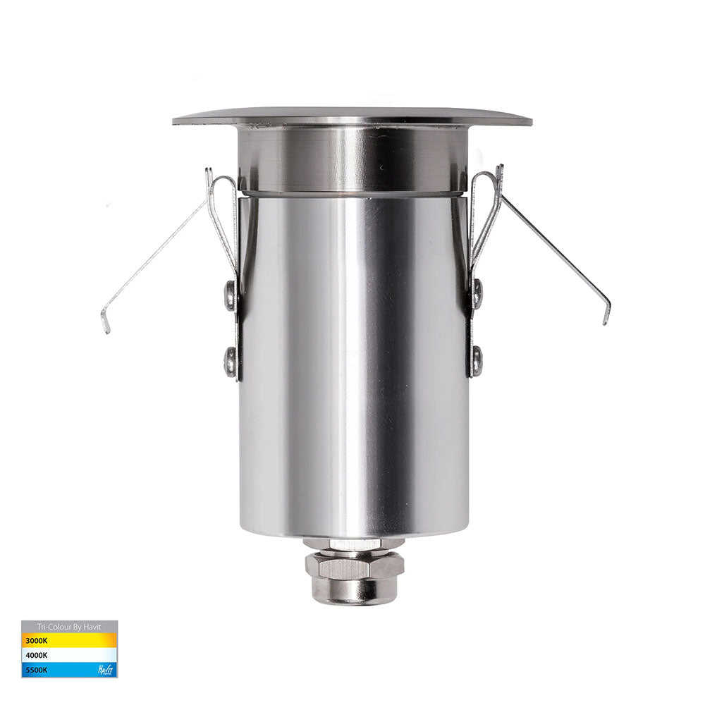 Tekk 3W CCT 12V DC LED Deck Light Stainless Steel / Silver - HV2860T-SS316