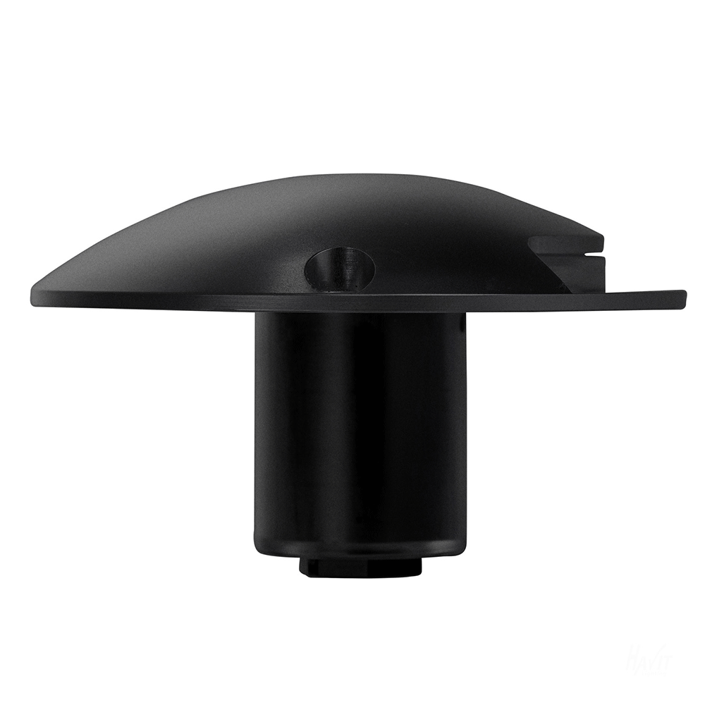 Dome 3W 12V DC One Way LED Inground Deck Light Black / Cool White - HV2871C-BLK