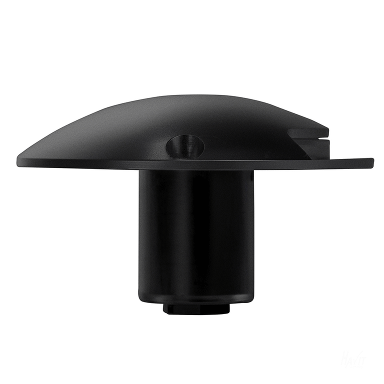 Dome 3W 12V DC One Way LED Inground Deck Light Black / Cool White - HV2871C-BLK