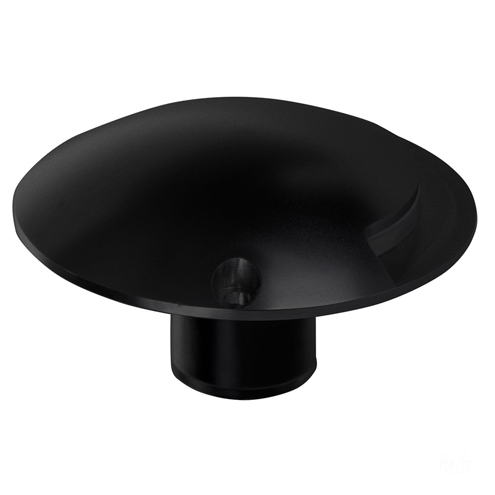 Dome 3W 12V DC One Way LED Inground Deck Light Black / Cool White - HV2871C-BLK