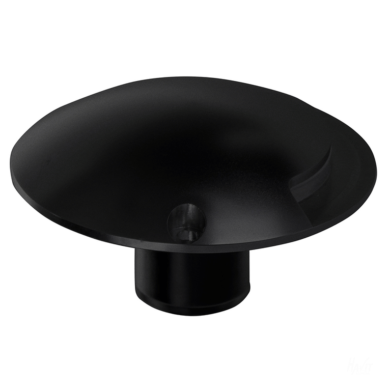 Dome 3W 12V DC One Way LED Inground Deck Light Black / Cool White - HV2871C-BLK