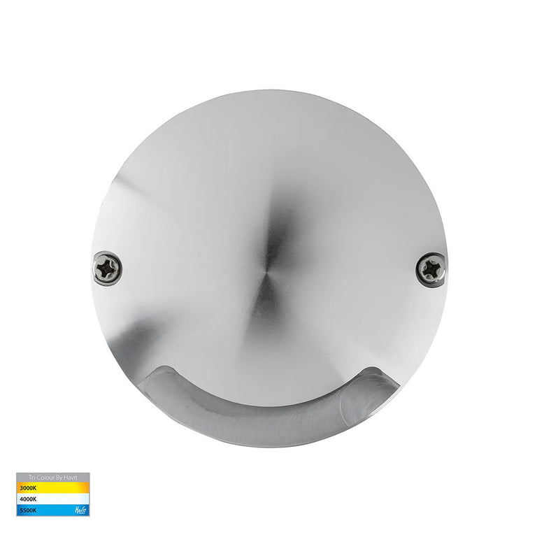 Dome 3W CCT 12V DC LED One Way Inground Deck Light Silver - HV2871T-SLV-12V