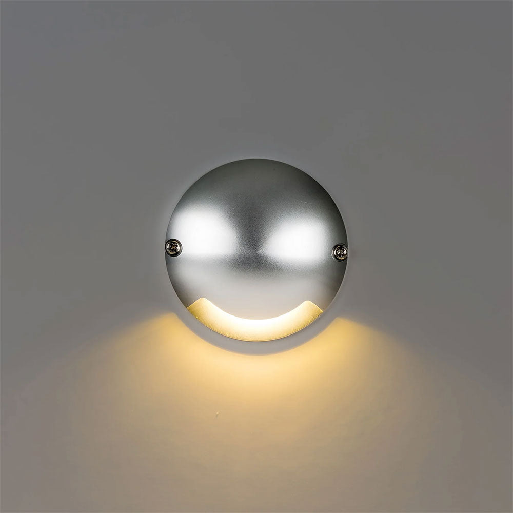 Dome 3W CCT 12V DC LED One Way Inground Deck Light Silver - HV2871T-SLV-12V