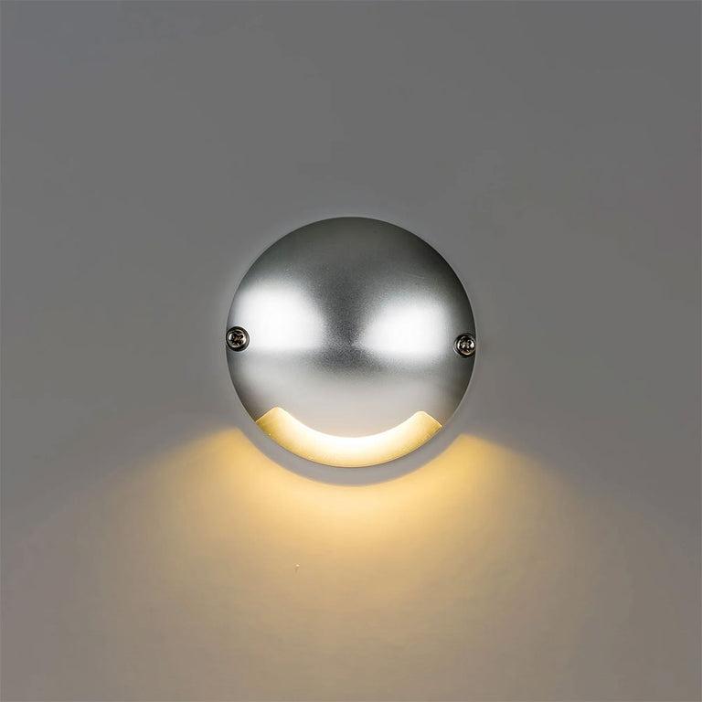 Dome 3W CCT 12V DC LED One Way Inground Deck Light Silver - HV2871T-SLV-12V