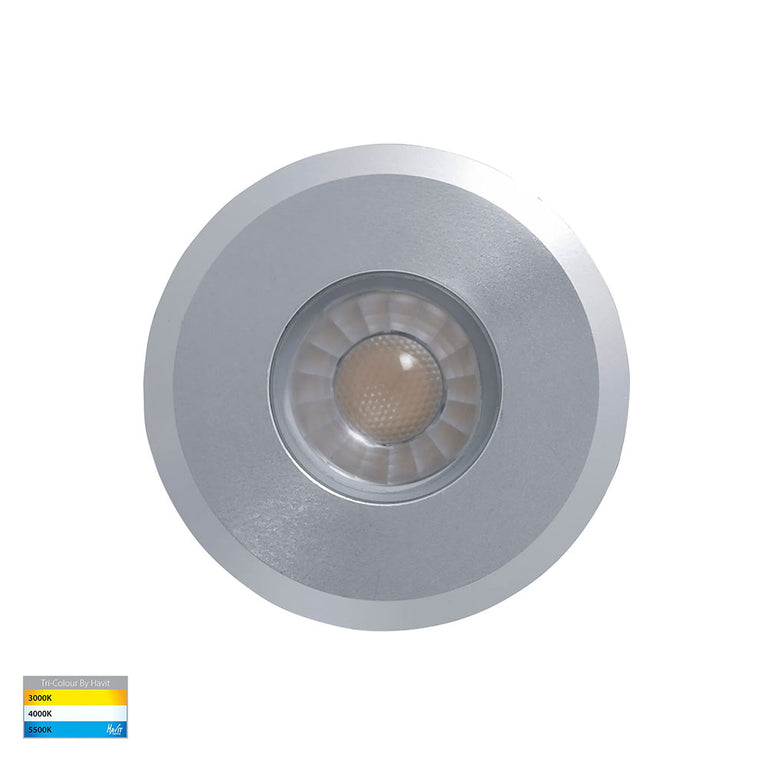 Elite 3W CCT 12V DC LED Inground Deck Light Silver - HV2881T-SLV-12V