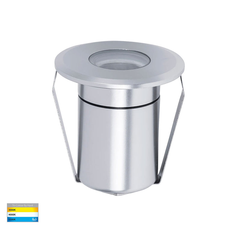 Elite 3W CCT 12V DC LED Inground Deck Light Silver - HV2881T-SLV-12V