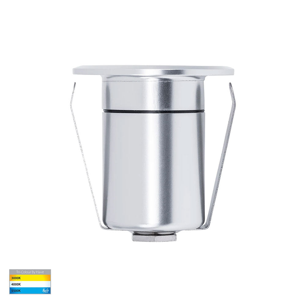 Elite 3W CCT 12V DC LED Inground Deck Light Silver - HV2881T-SLV-12V
