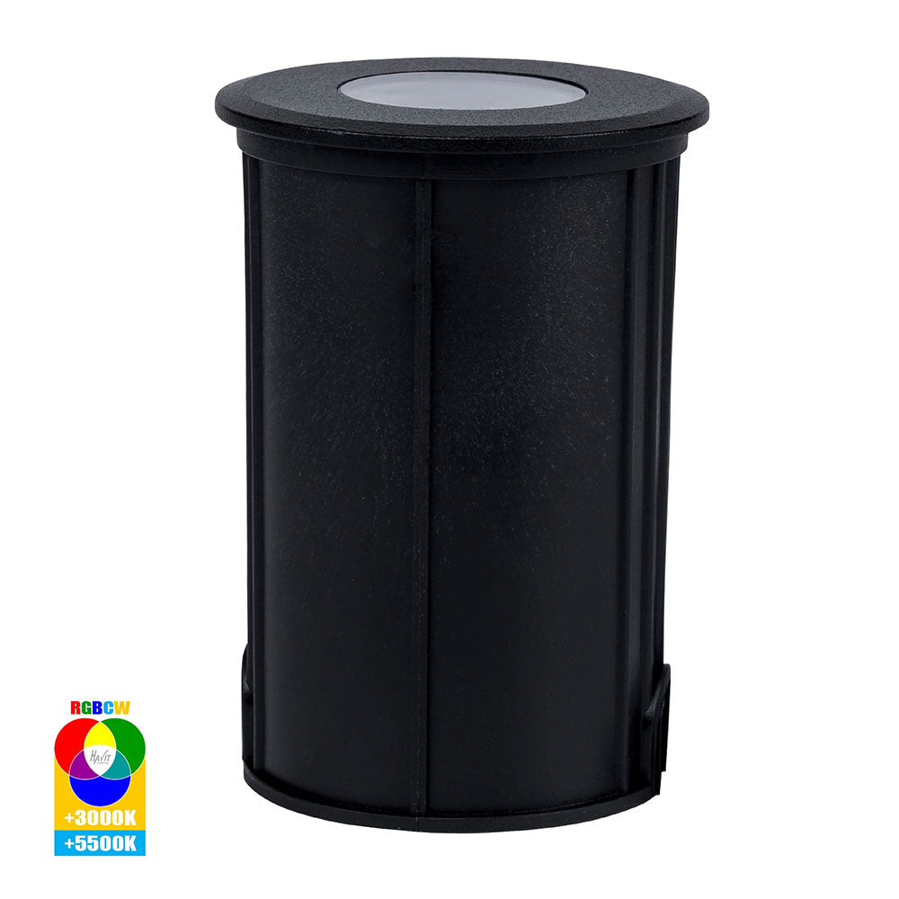 Elite 3W CCT 12V DC LED Inground Deck Light Black - HV2882RGBCW-BLK