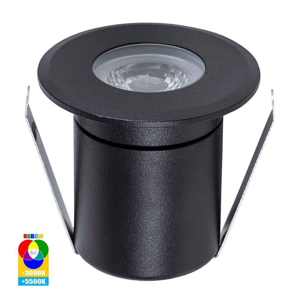 Elite 3W CCT 12V DC LED Inground Deck Light Black - HV2882RGBCW-BLK