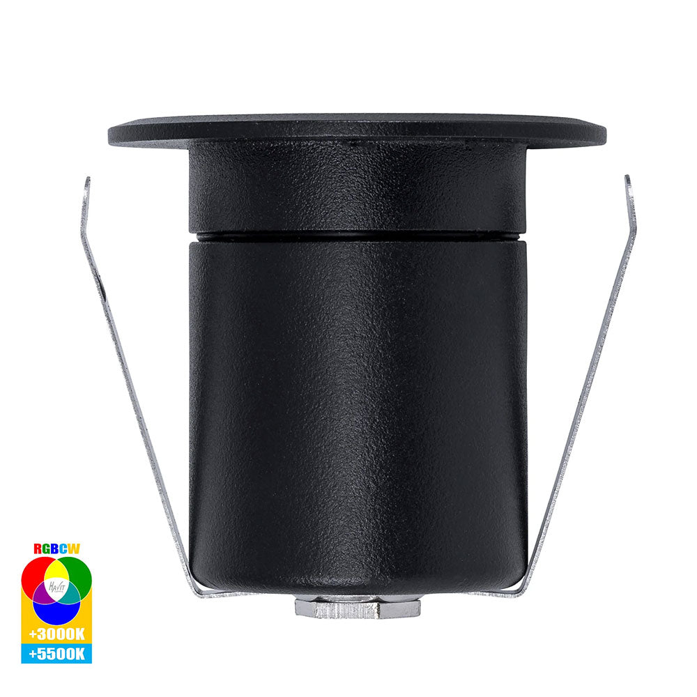 Elite 3W CCT 12V DC LED Inground Deck Light Black - HV2882RGBCW-BLK