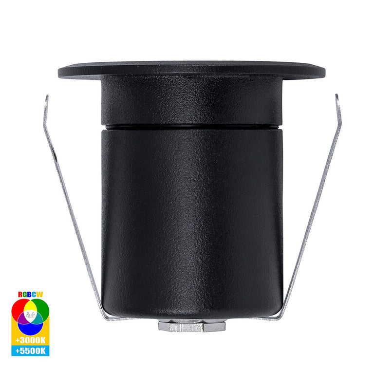 Elite 3W CCT 12V DC LED Inground Deck Light Black - HV2882RGBCW-BLK