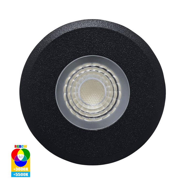 Elite 3W CCT 12V DC LED Inground Deck Light Black - HV2882RGBCW-BLK