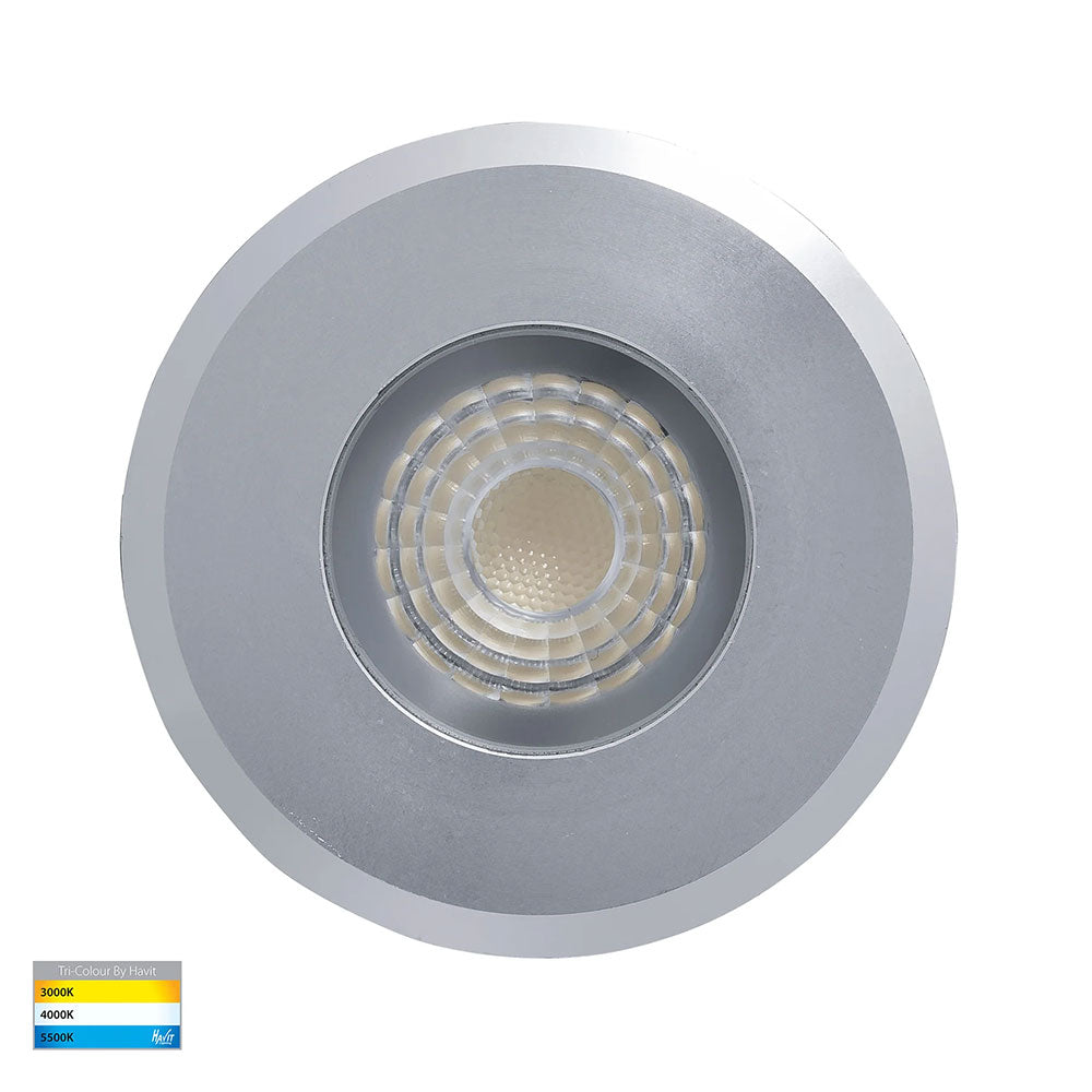 Elite 5W CCT 12V DC LED Inground Deck Light Silver - HV2882T-SLV-12V