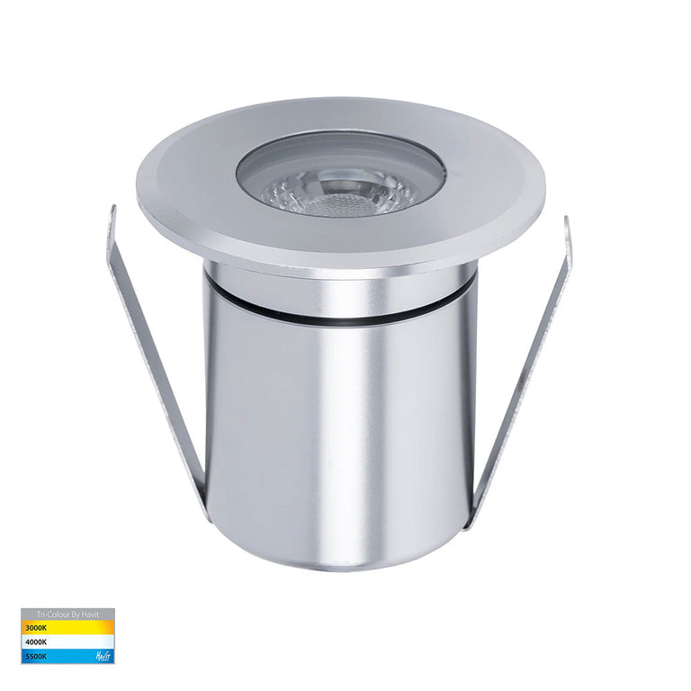 Elite 5W CCT 12V DC LED Inground Deck Light Silver - HV2882T-SLV-12V