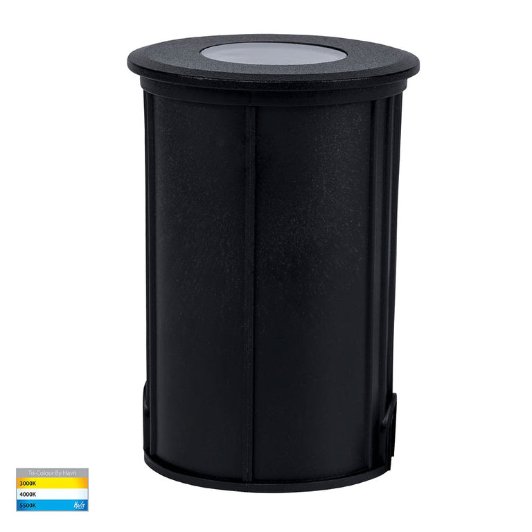 Elite 5W CCT 12V DC LED Inground Deck Light Black - HV2882T-BLK-12V