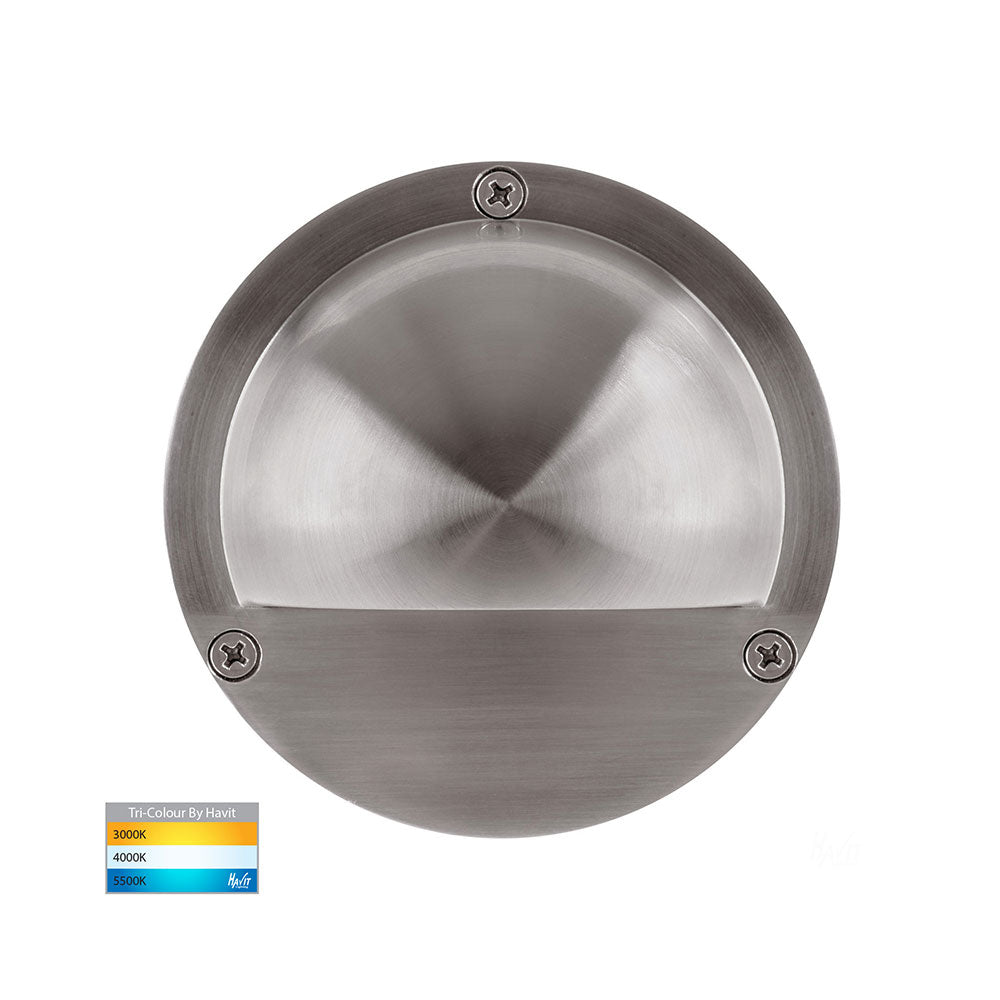 Pinta 2.3W CCT 240V LED Eyelid Step Light Stainless Steel - HV2903T
