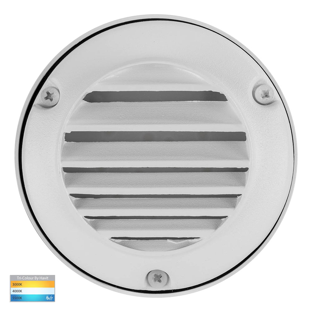 Pinta 2.3W CCT 12V DC LED Louvered Step Light White - HV2925T-12V-WHT