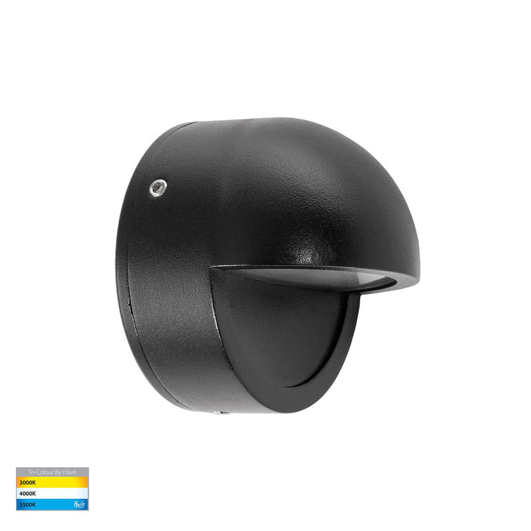Veko 2W CCT 12V DC Eyelid LED Step Light Black - HV2927T-BLK-12V