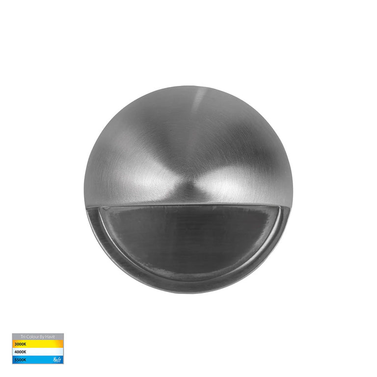 Veko 2W CCT 240V Eyelid LED Step Light Stainless Steel - HV2927T-SS316-240V