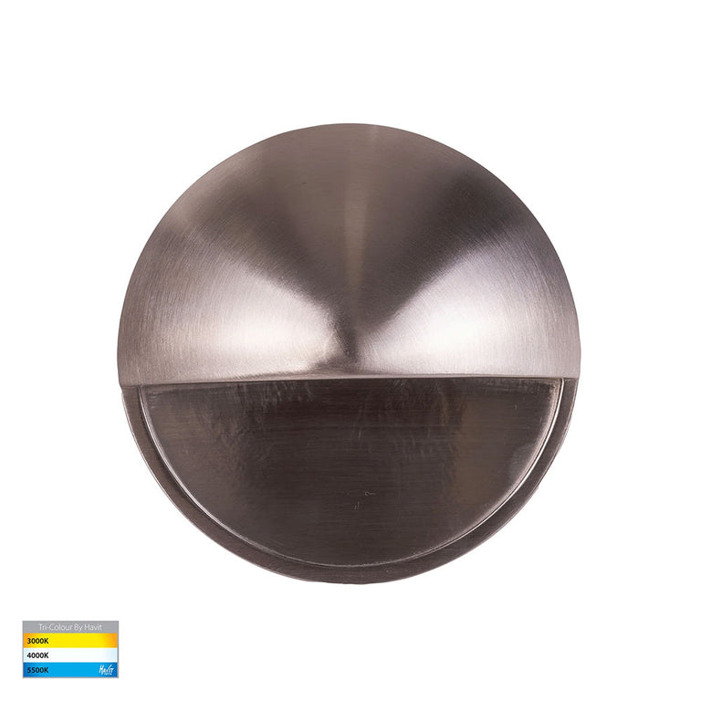 Veko 6W CCT 240V Eyelid LED Step Light Stainless Steel - HV2928T-SS316-240V
