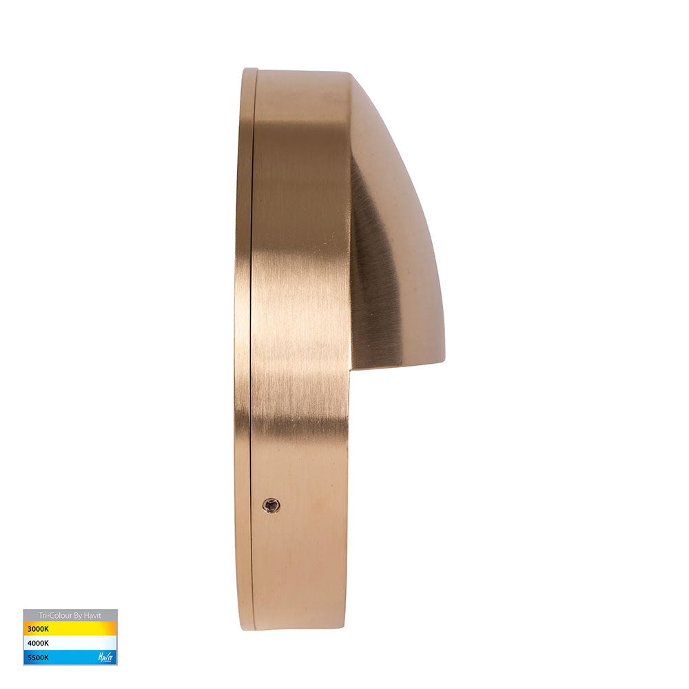 Veko 10W CCT 12V DC Eyelid LED Step Light Brass - HV2929T-BR-12V
