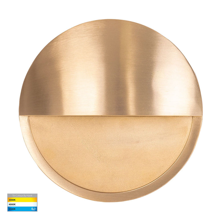 Veko 10W CCT 240V Eyelid LED Step Light Brass - HV2929T-BR-240V