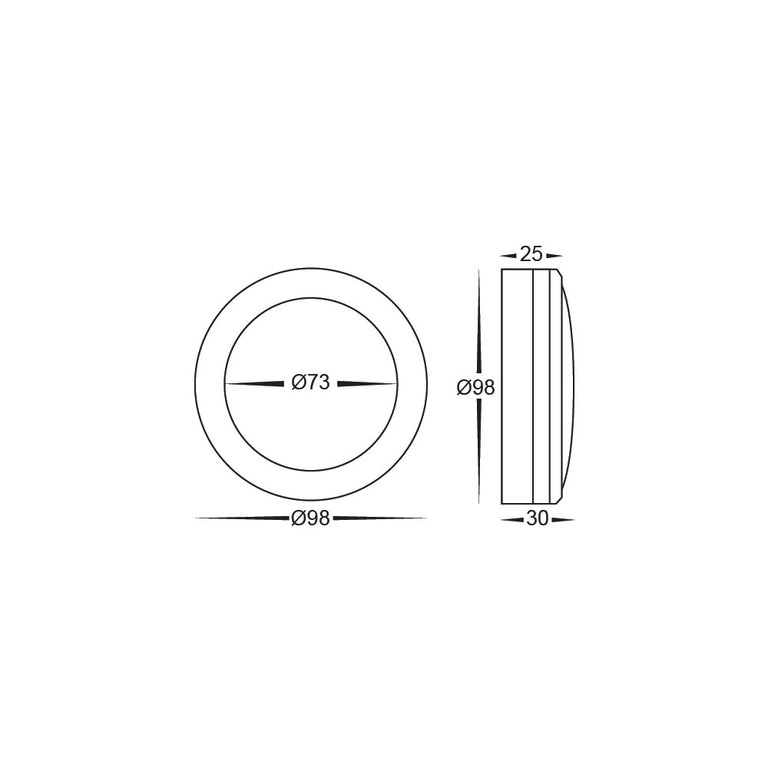 Nava 5W CCT 12V DC LED Step Light Titanium - HV2960T-TTM-12V