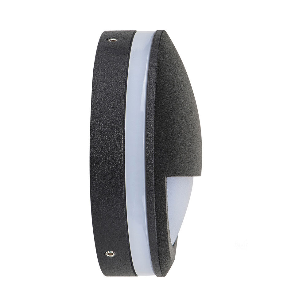 Nava 5W 240V Eyelid LED Step Light Matt Black / Cool White - HV2961C-BLK-240V