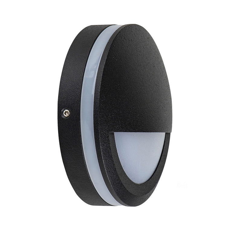 Nava 5W 240V Eyelid LED Step Light Matt Black / Cool White - HV2961C-BLK-240V