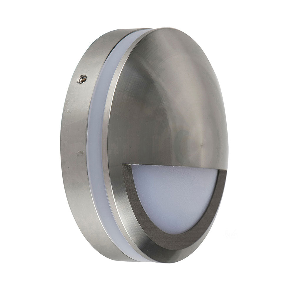 Nava 5W 240V Eyelid LED Step Light Titanium Aluminium / Warm White - HV2961W-TTM-240V