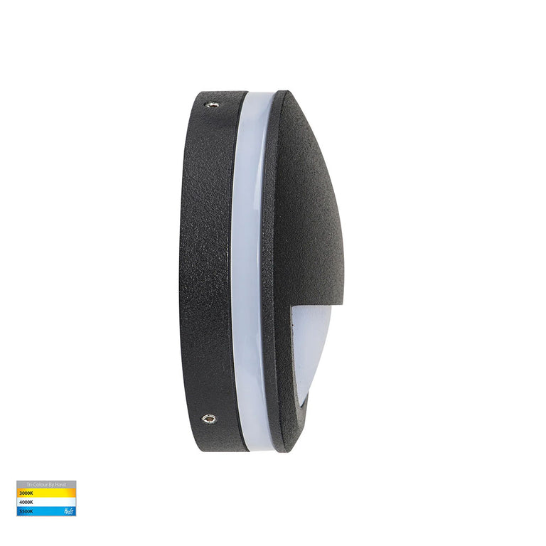 Nava 5W CCT 12V DC Eyelid LED Step Light Black - HV2961T-BLK-12V