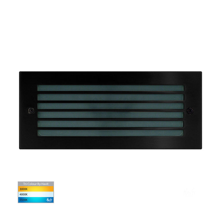 Bata 10W CCT 240V Grill Face LED Brick Light Black - HV3004T-BLK-240V