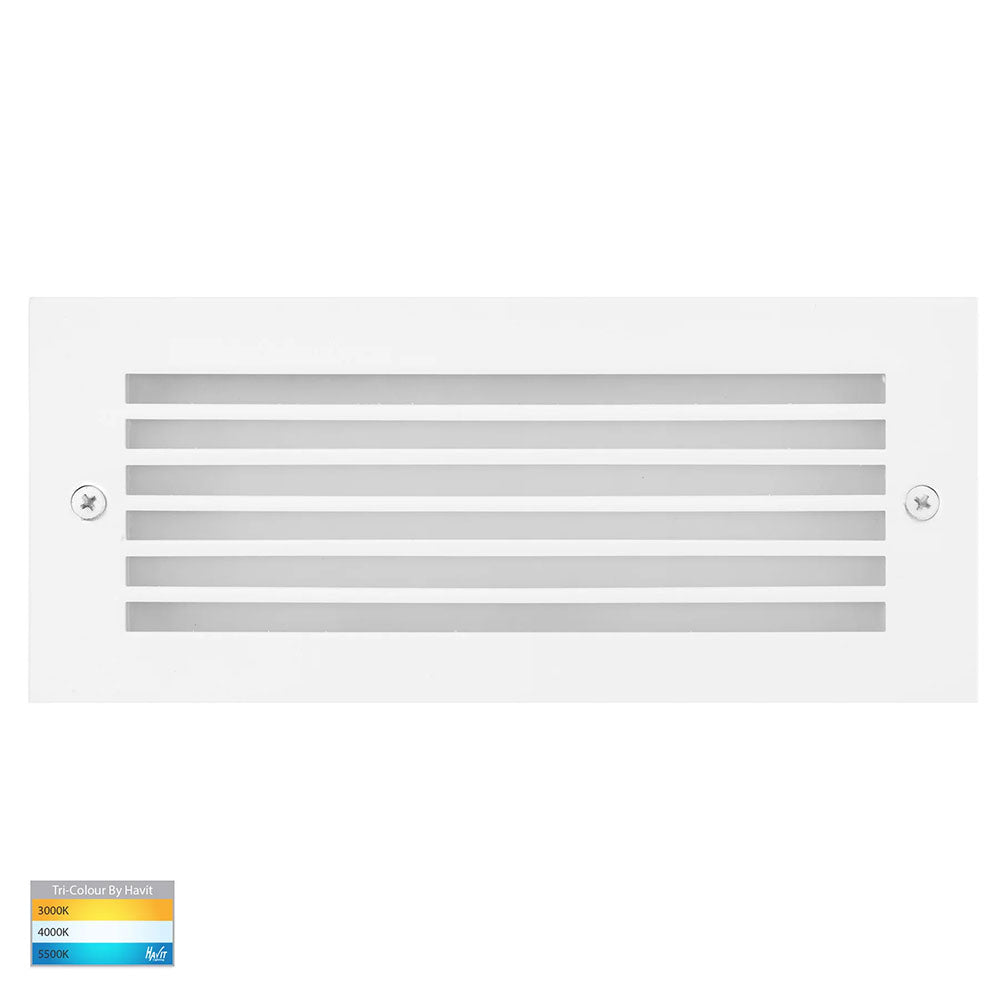 Bata 10W CCT 240V Grill Face LED Brick Light White - HV3004T-WHT-240V