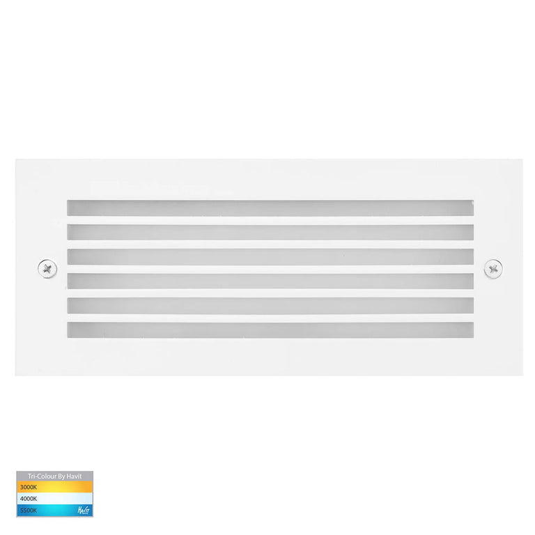 Bata 10W CCT 240V Grill Face LED Brick Light White - HV3004T-WHT-240V