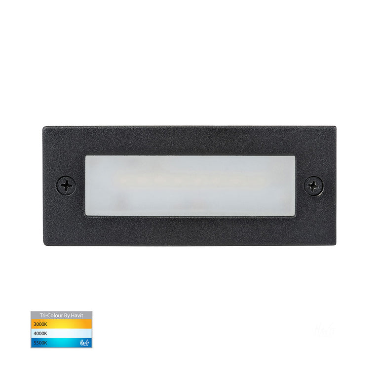 Bata 6W CCT 240V LED Brick Light Black - HV3005T-BLK-240V