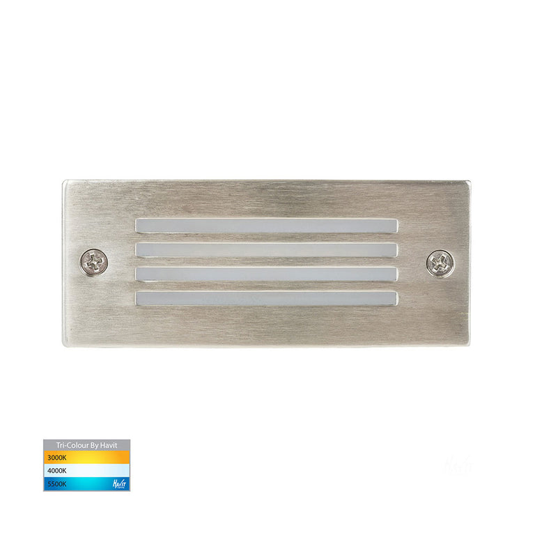 Bata 6W CCT 12V DC Grill Face LED Brick Light Stainless Steel - HV3006T-SS316-12V