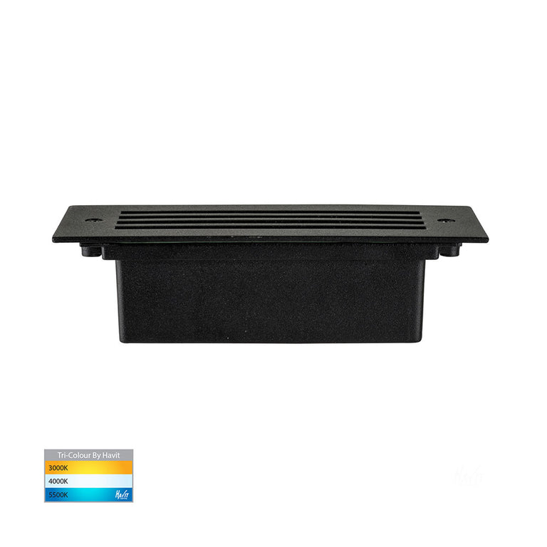 Bata 3W CCT 12V DC Grill Face LED Brick Light Black - HV3008T-BLK-12V