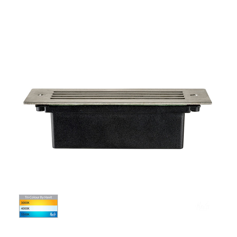 Bata 3W CCT 12V DC Grill Face LED Brick Light Stainless Steel - HV3008T-SS316-12V