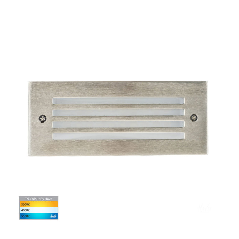 Bata 3W CCT 12V DC Grill Face LED Brick Light Stainless Steel - HV3008T-SS316-12V