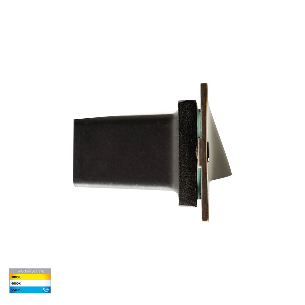 Corba 3W Recessed Brick Light Antique Brass - HV3011T-AB-240V