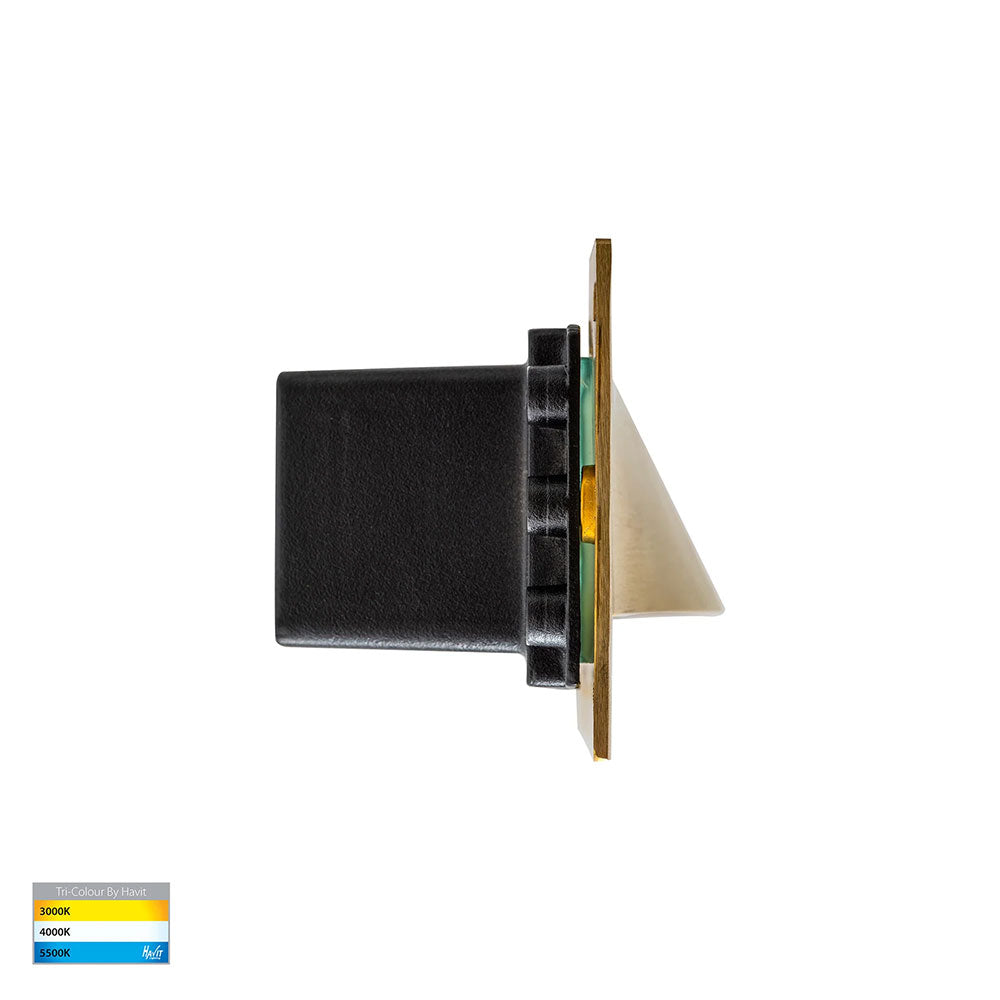 Corba 6W Recessed Brick Light Brass - HV3012T-BR-12V