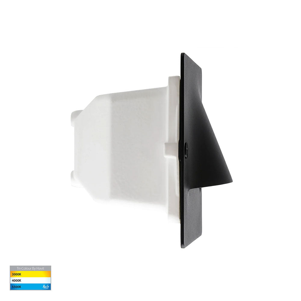 Corba 10W Recessed Brick Light Black - HV3013T-BLK-12V