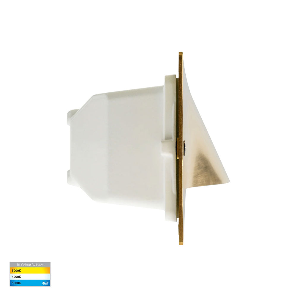 Corba 10W Recessed Brick Light Brass - HV3013T-BR-240V