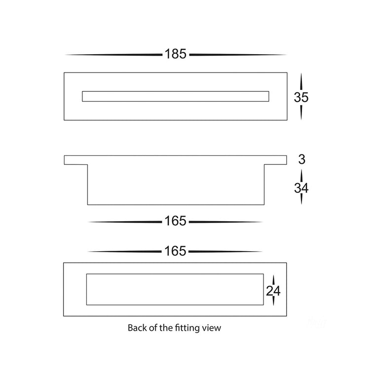 Slot 2.5W 240V Rectangular LED Step Light White / Cool White - HV3103C