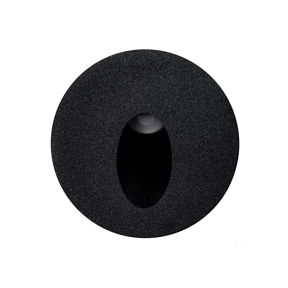 Mini Reces 1W 12V DC Round LED Step Light Black / Neutral White - HV3206N-BLK