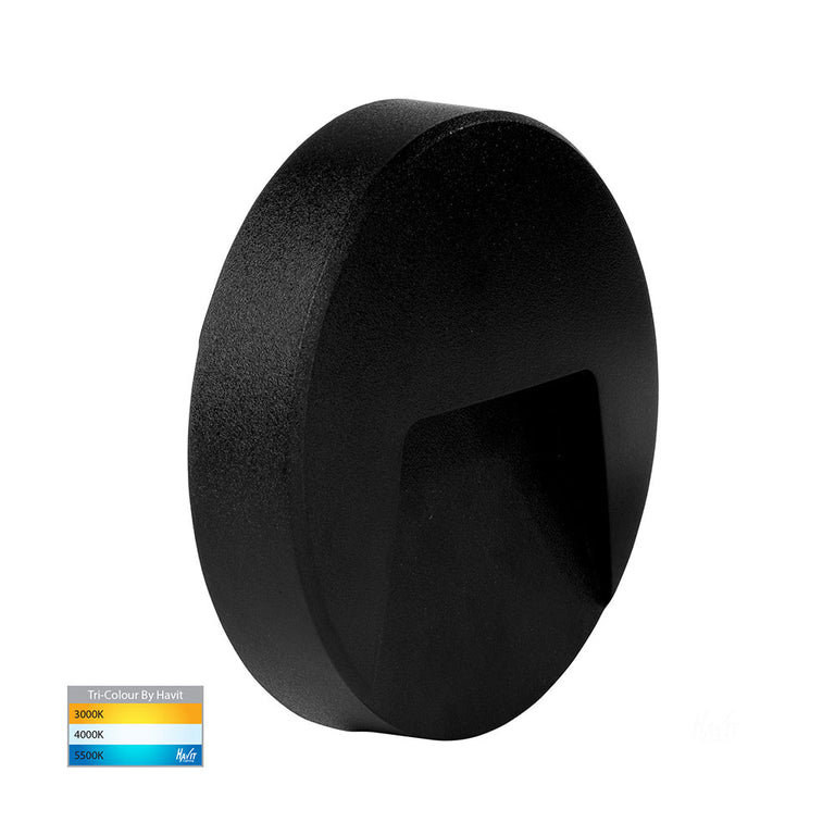 Seefore 3W CCT 12V DC LED Round Step Light Matt Black - HV3221T-BLK
